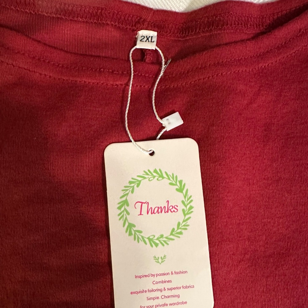 Brick red shirt with dolman sleeves - Picture 7 of 7